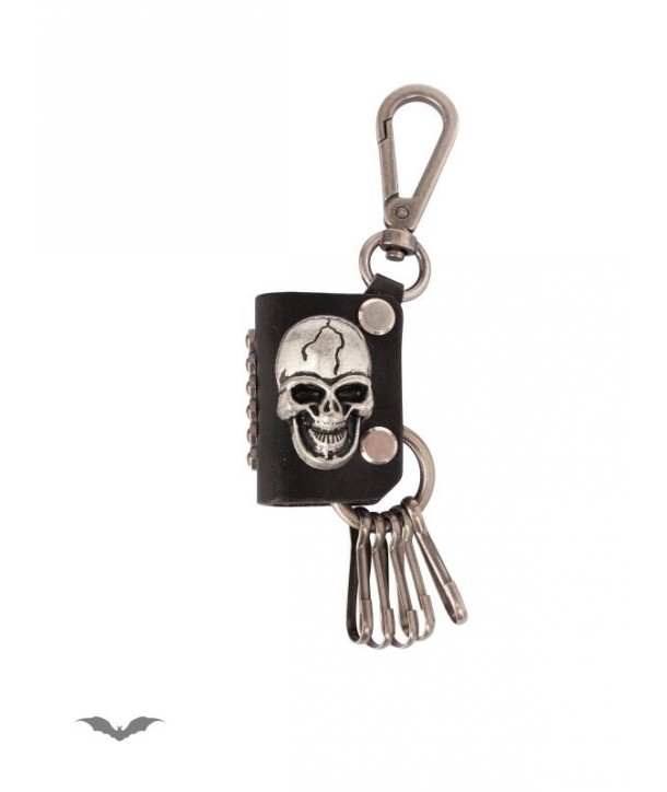 Porte Clés Queen Of Darkness Gothique Key Pendant With Carabiner And Skull