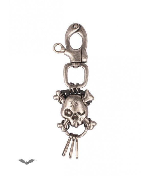 Porte Clés Queen Of Darkness Gothique Silver Key Pendant With Skull