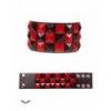 Bracelet Queen Of Darkness Gothique Bracelet With Black & Red Pyramid Studs