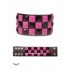 Bracelet Queen Of Darkness Gothique Bracelet With Black & Pink Pyramid Studs