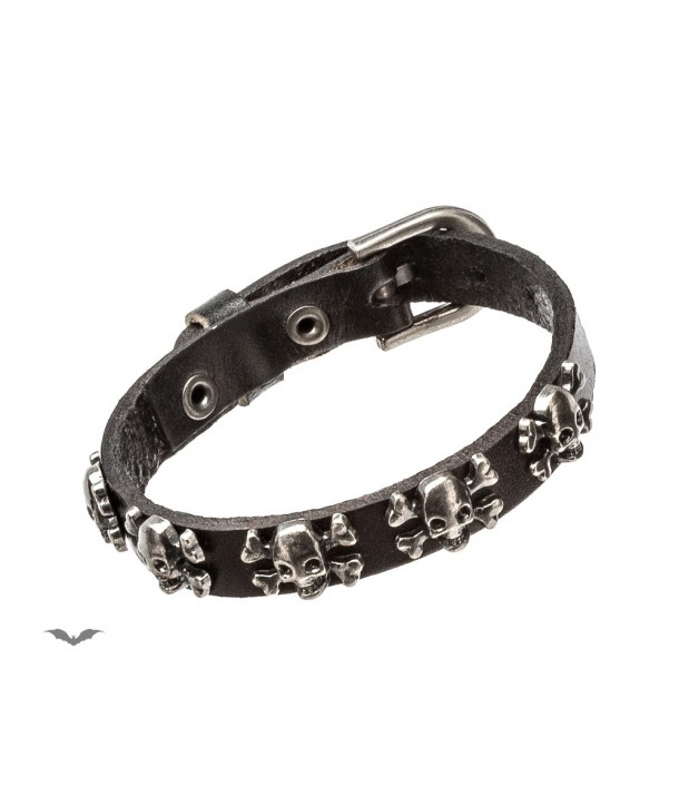 Bracelet Queen Of Darkness Gothique Bracelet With Dark Grey Skull Studs
