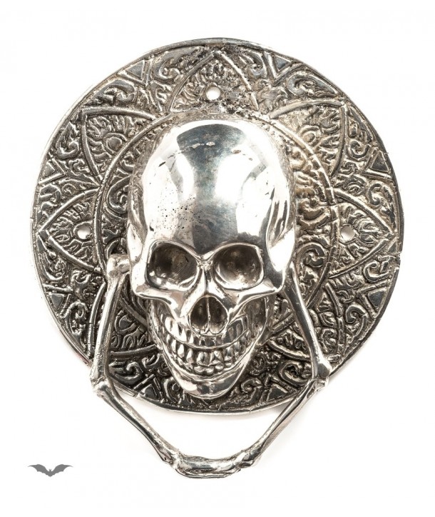 Home Déco Queen Of Darkness Gothique Silver Door Handle With Skull