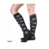 Chaussettes Queen Of Darkness Gothique Sheer Black Socks With White Skulls
