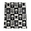 Cravatte Queen Of Darkness Gothique Tie Black / White, Scull And Spider