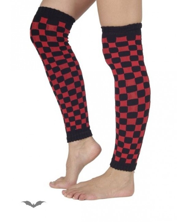 Legwarmers Queen Of Darkness Gothique Black/Red Chequered Legwarmers