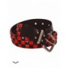 Ceinture Queen Of Darkness Gothique Red & Black Chessboard Pattern Belt