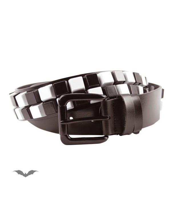 Ceinture Queen Of Darkness Gothique 2 Rows Black/White Cubes