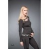 Ceinture Queen Of Darkness Gothique 2 Rows Black/White Cubes