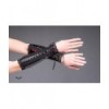 Gants Queen Of Darkness Gothique Short Black Gloves With Lace And Decorat