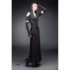 Robe Queen Of Darkness Gothique Long Hooded Dress With Cut Out Shoulders