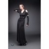 Robe Queen Of Darkness Gothique Long Hooded Dress With Cut Out Shoulders