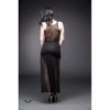 Robe Queen Of Darkness Gothique Long Net Dress With Plunging Neckline
