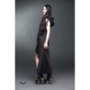 Robe Queen Of Darkness Gothique Long Dress With Hood And High Collar
