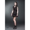 Robe Queen Of Darkness Gothique Quilling Minidress With Net Inserts And