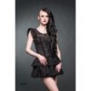 Robe Queen Of Darkness Gothique Quilling Minidress With Net Inserts And