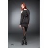 Robe Queen Of Darkness Gothique Long Sleeve Short Dress With Cut-Out Sho