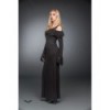 Robe Queen Of Darkness Gothique Long Dress With A Ruffled Neckline