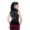 Veste Queen Of Darkness Gothique Leather Vest With Furry Collar