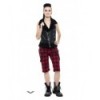 Veste Queen Of Darkness Gothique Leather Vest With Furry Collar