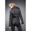 Veste Queen Of Darkness Gothique Black & Grey Tartan Jacket With Buckles