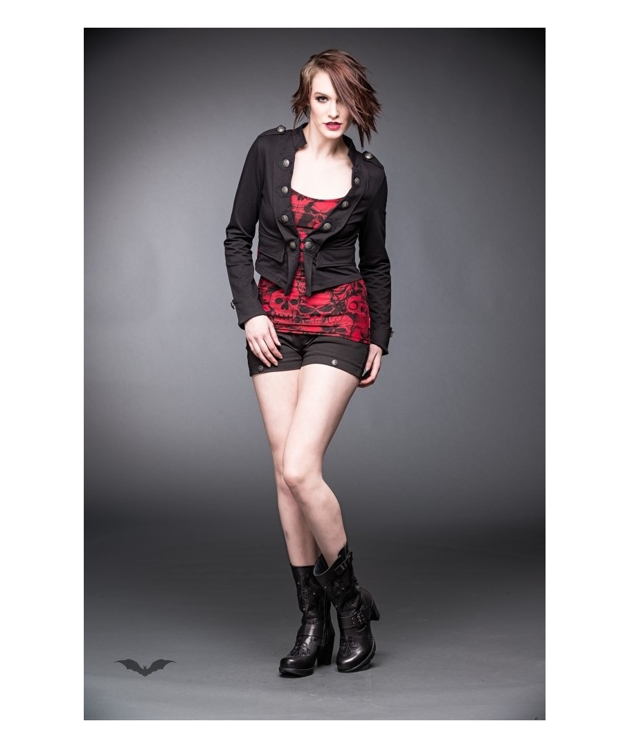 Veste Queen of Darkness Gothique Military Style Short Jacket Gothique