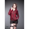 Veste Queen Of Darkness Gothique Red Jacket With Many Different Skulls