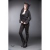 Veste Queen Of Darkness Gothique Black Jacket With Rivets And Hood