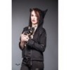Veste Queen Of Darkness Gothique Black Jacket With Rivets And Hood