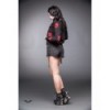 Veste Queen Of Darkness Gothique Black Cardigan With Red Skulls