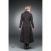 Manteau Queen Of Darkness Gothique Long Coat With Decorative Stitching