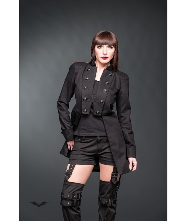 Manteau Queen Of Darkness Gothique Frock Coat With Black Buttons