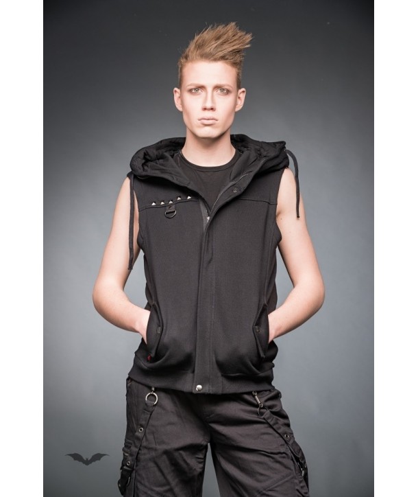 Veste Queen Of Darkness Gothique Vest With Hidden Hood