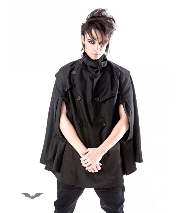 Veste Queen Of Darkness Gothique Black Unisex Cape Jacket