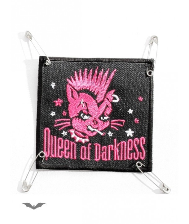 Patches Queen Of Darkness Gothique Patch: Smoking Pink Cat