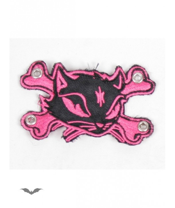 Patches Queen Of Darkness Gothique Patch: Pink Kitty & Crossbones