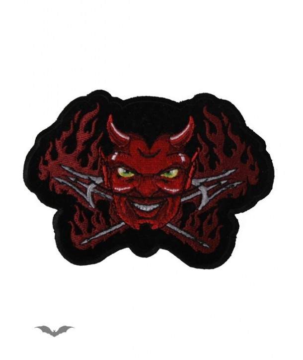 Patches Queen Of Darkness Gothique Patch: Flaming Devil With Tridents