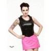 Top Queen Of Darkness Gothique Black Top With Cushion Collar