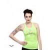 Top Queen Of Darkness Gothique Neon Green Top With Silver Print