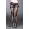 Chaussettes Queen Of Darkness Gothique Stocking With Flower Pattern
