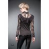 Top Queen Of Darkness Gothique Turtleneck Shirt With Ruching And Lace