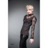 Top Queen Of Darkness Gothique Turtleneck Shirt With Ruching And Lace