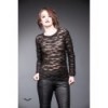 Top Queen Of Darkness Gothique Longsleeve With See-Through Parts