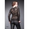 Top Queen Of Darkness Gothique Longsleeve With See-Through Parts