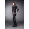 Top Queen Of Darkness Gothique Patterned See-Through Shirt