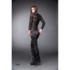 Top Queen Of Darkness Gothique Patterned See-Through Shirt