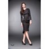 Top Queen Of Darkness Gothique Black Shirt With Transparent Ornaments