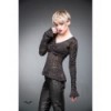 Top Queen Of Darkness Gothique Lace Shirt With Gathers And Trumpet Slee