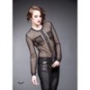 Top Queen Of Darkness Gothique Net Blouse With Chest Pockets