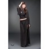 Top Queen Of Darkness Gothique See-Through Blouse With Bell-Shaped Slee