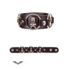 Bracelet Queen Of Darkness Gothique Bracelet With 3 Rings And Skulls